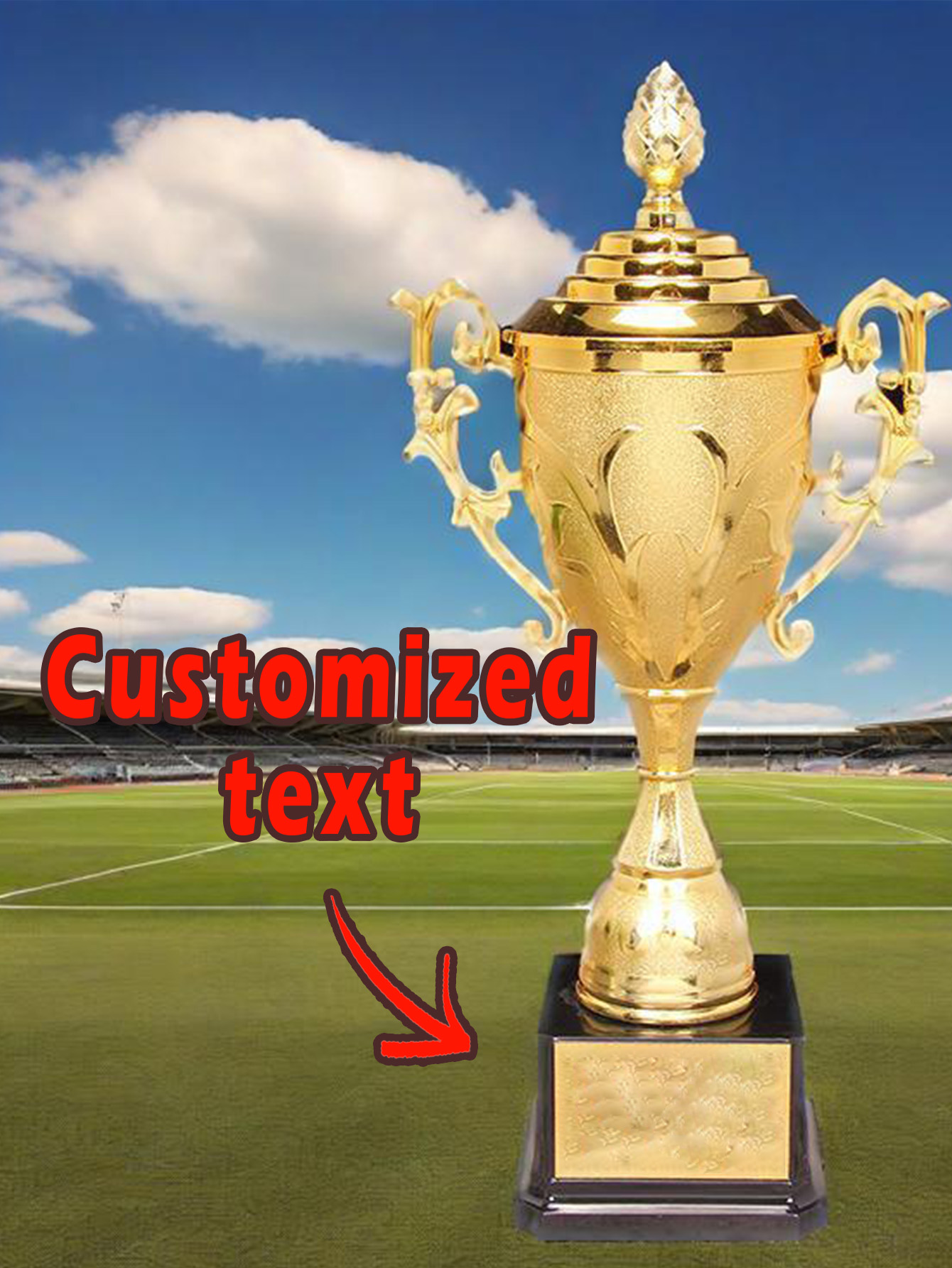 Gold Trophy Personalized Gold Award for Events and Competitions